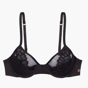 Savage X Fenty Microfiber Lace Half Cup Bra/ Bralette